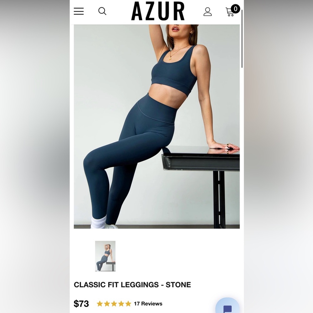 Azur leggings in stone